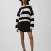 Maglione all’uncinetto 100% cotone con scollo a barchetta
