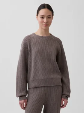 Maglione CashSoft dalla vestibilità comoda con lavorazione a trecce