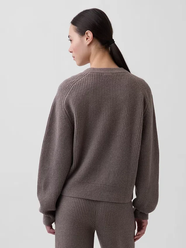 Maglione CashSoft dalla vestibilità comoda con lavorazione a trecce