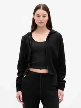 Maglione con cappuccio e zip CashSoft