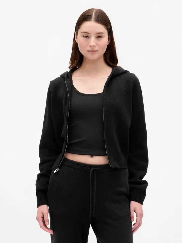 Maglione con cappuccio e zip CashSoft