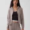 Maglione con cappuccio e zip dal taglio ampio, 100% cotone