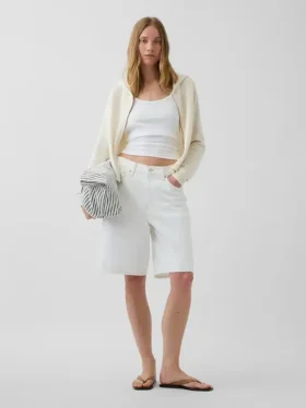 Maglione con cappuccio e zip dal taglio ampio, 100% cotone