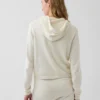 Maglione con cappuccio e zip dal taglio ampio, 100% cotone