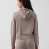 Maglione con cappuccio e zip dal taglio ampio, 100% cotone
