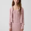 Maglione con cappuccio e zip per bambini in maglia a trecce