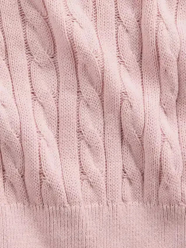 Maglione con cappuccio e zip per bambini in maglia a trecce