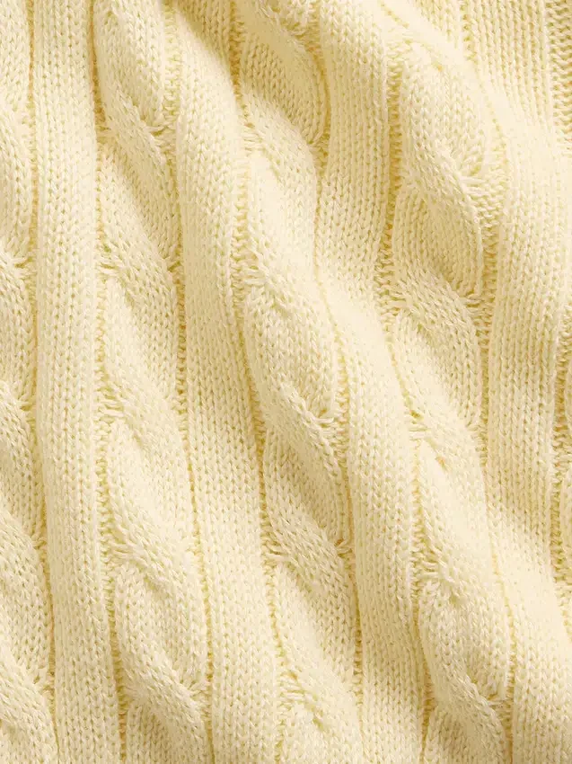 Maglione con cappuccio e zip per bambini in maglia a trecce