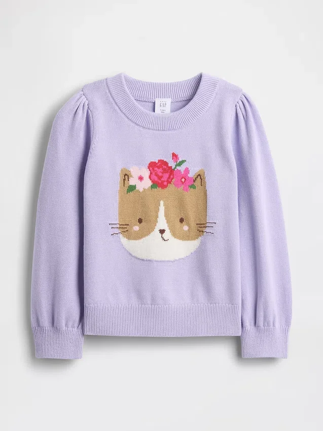 Maglione con maniche a sbuffo per neonato & bebè