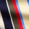 Maglione con scollo all’americana a righe in 100% cotone