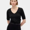 Maglione corto con maniche al gomito CashSoft