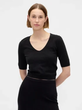 Maglione corto con maniche al gomito CashSoft