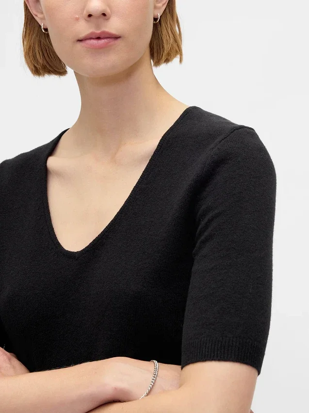 Maglione corto con maniche al gomito CashSoft