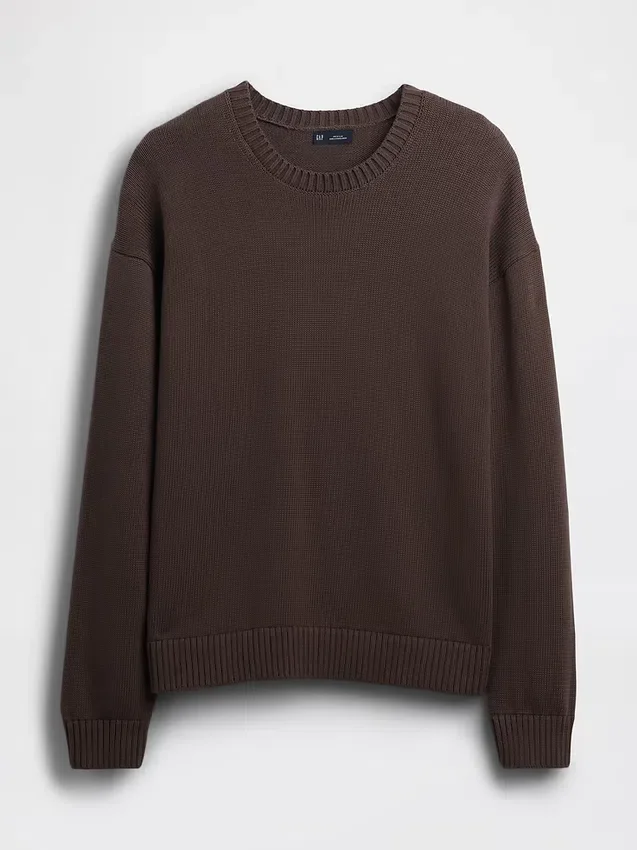 Maglione corto dal taglio morbido con collo rotondo