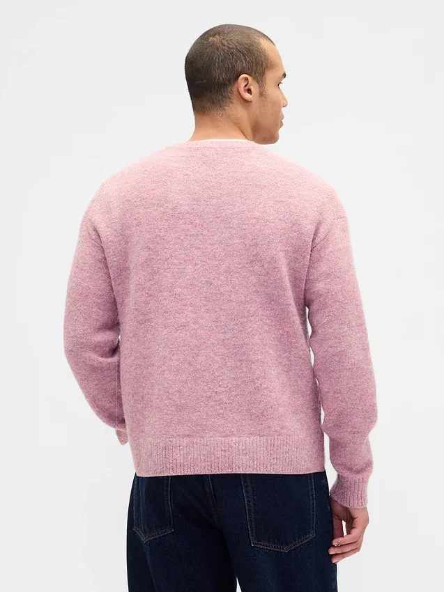 Maglione corto dal taglio morbido con scollo a V