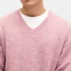 Maglione corto dal taglio morbido con scollo a V
