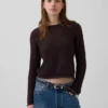 Maglione corto in punto traforato 100% cotone