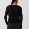 Maglione corto in punto traforato 100% cotone