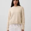 Maglione corto oversize in 100% cotone