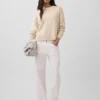 Maglione corto oversize in 100% cotone