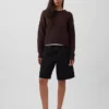 Maglione corto oversize in 100% cotone