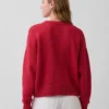 Maglione corto oversize in 100% cotone