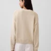 Maglione corto oversize in 100% cotone