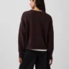 Maglione corto oversize in 100% cotone