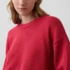 Maglione corto oversize in 100% cotone