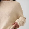 Maglione corto oversize in 100% cotone