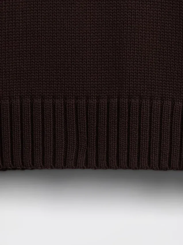 Maglione corto oversize in 100% cotone