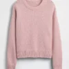 Maglione corto oversize in 100% cotone