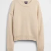Maglione corto oversize in 100% cotone