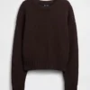 Maglione corto oversize in 100% cotone