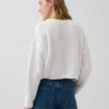 Maglione corto oversize in stile americano, 100% cotone