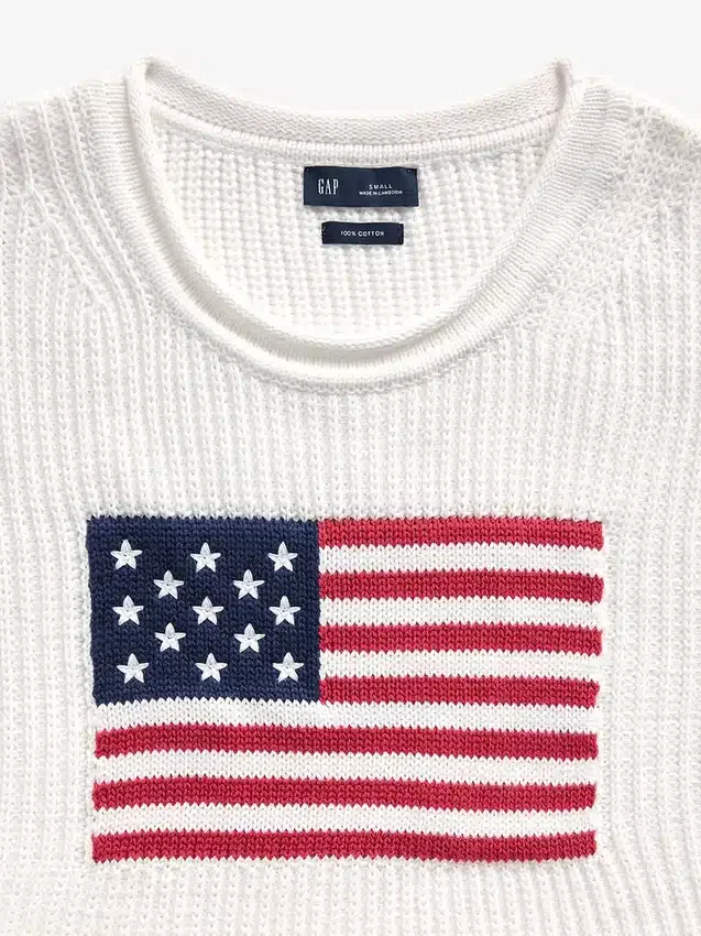 Maglione corto oversize in stile americano, 100% cotone