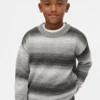 Maglione da bambino a girocollo dalla vestibilità comoda con effetto space-dye