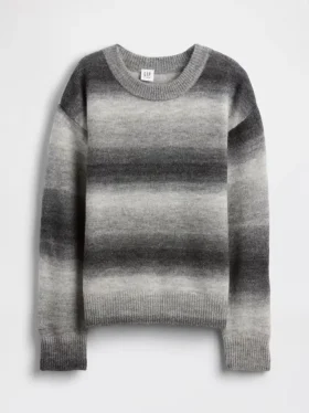 Maglione da bambino a girocollo dalla vestibilità comoda con effetto space-dye