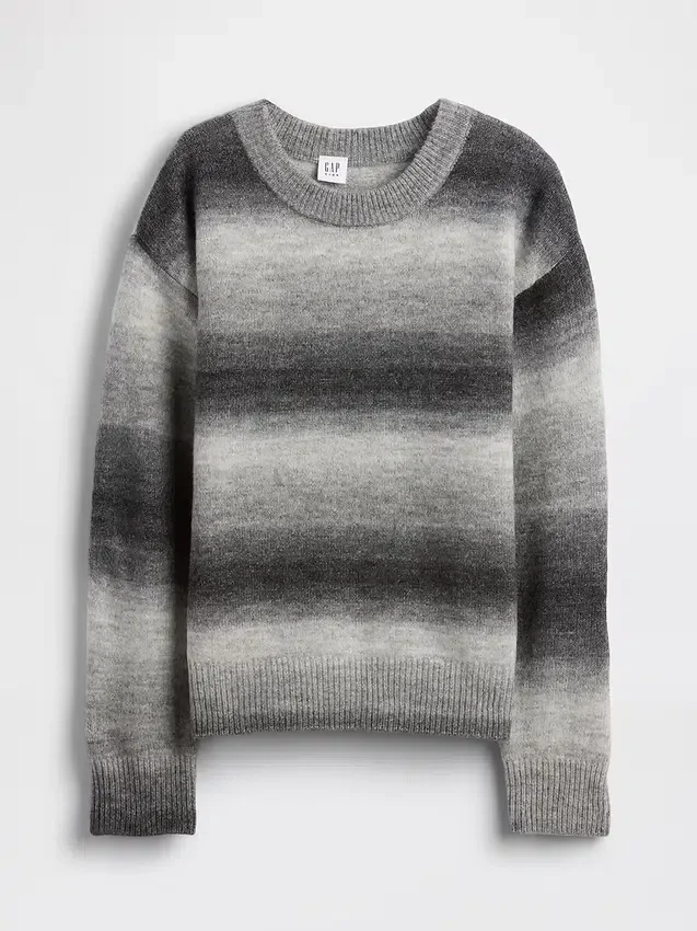Maglione da bambino a girocollo dalla vestibilità comoda con effetto space-dye