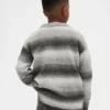 Maglione da bambino a girocollo dalla vestibilità comoda con effetto space-dye