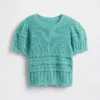 Maglione da bambino con bordi smerlati e punti misti