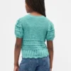 Maglione da bambino con bordi smerlati e punti misti
