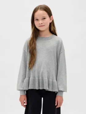Maglione da bambino con peplo dal taglio morbido