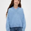Maglione da bambino oversize con scollo a V