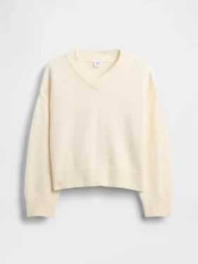 Maglione da bambino oversize con scollo a V