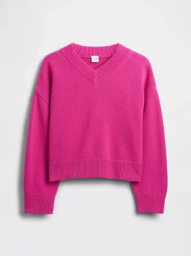 Maglione da bambino oversize con scollo a V