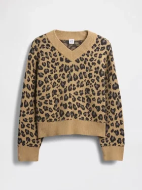 Maglione da bambino oversize con scollo a V