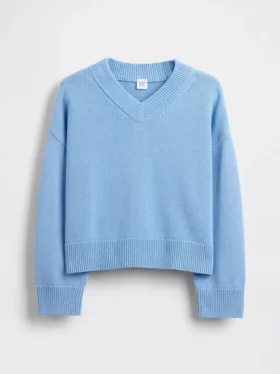 Maglione da bambino oversize con scollo a V