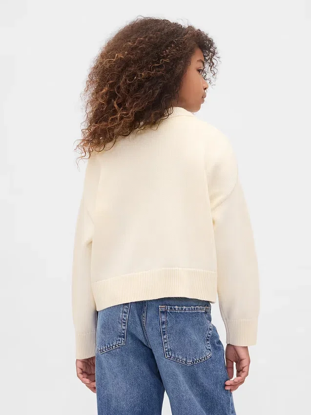 Maglione da bambino oversize con scollo a V