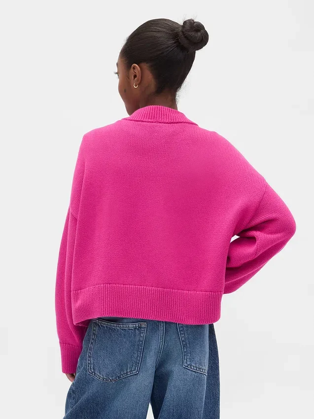 Maglione da bambino oversize con scollo a V